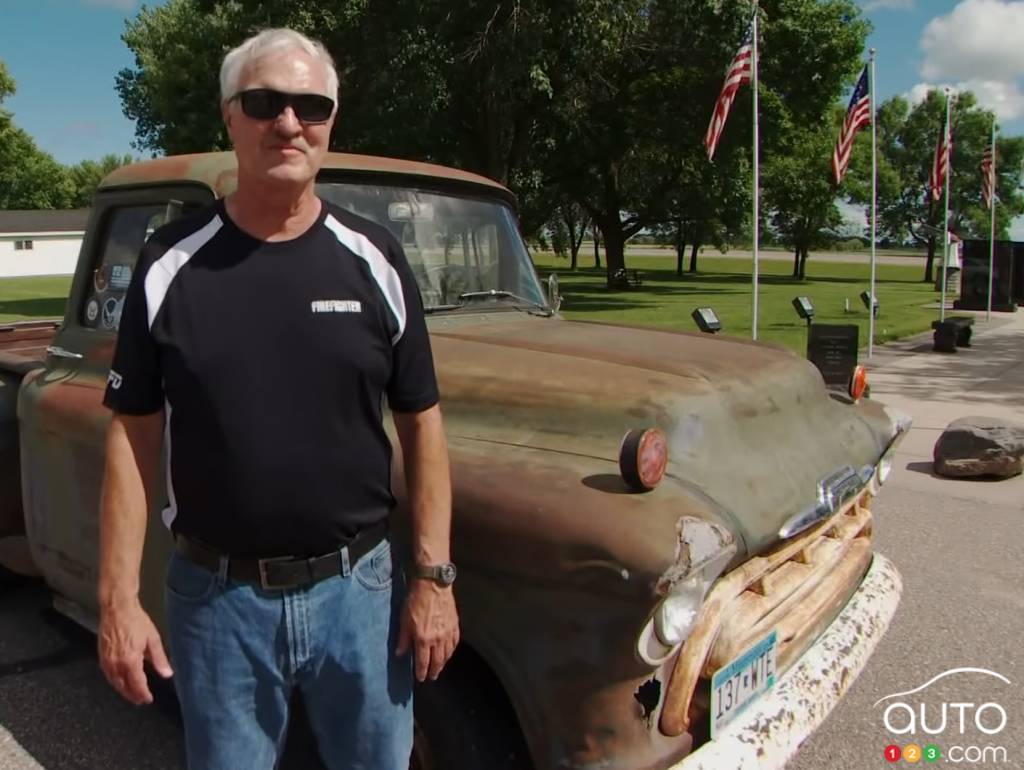 Bob Sportal and his 1957 Chevrolet pickup